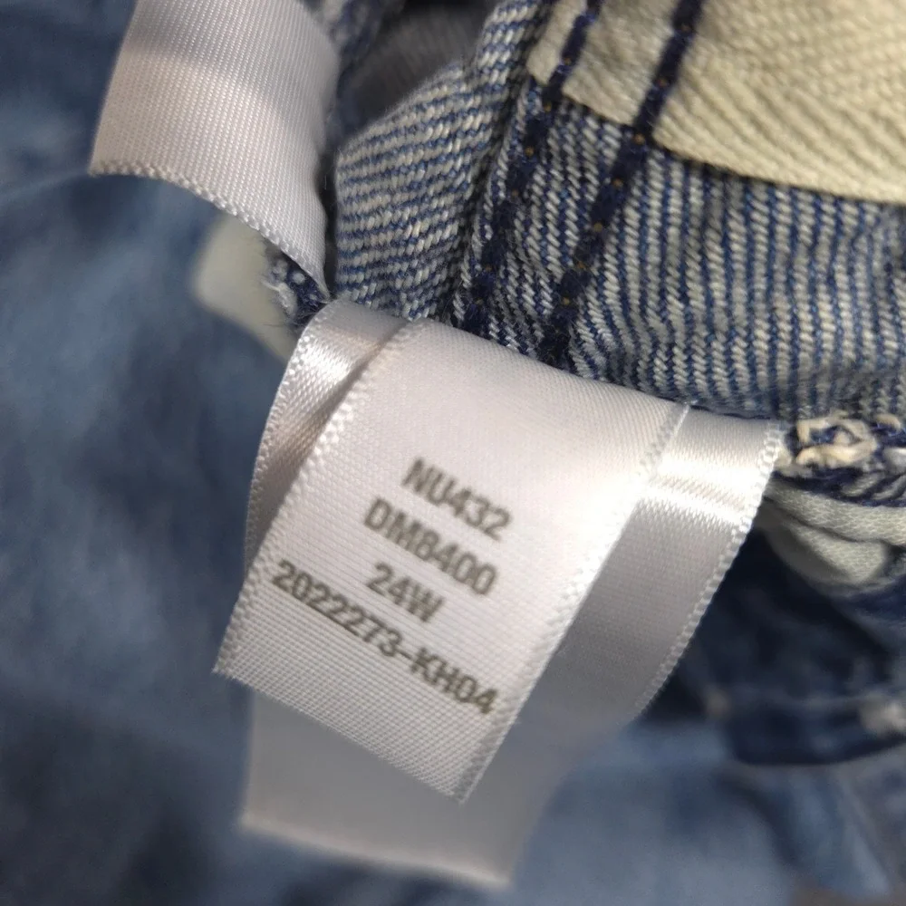 Madewell Jeans‎ Womens 24W Blue Superwide-Leg Whiskered Billings Wash Denim